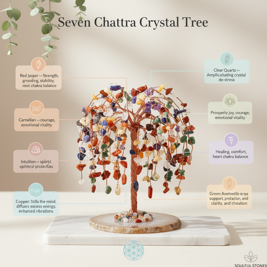 Seven Chakra Crystal Tree (Khajuri)