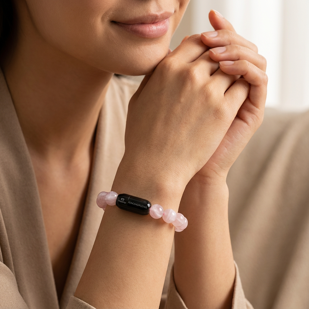 Rose Quartz Bracelet with Magsnap